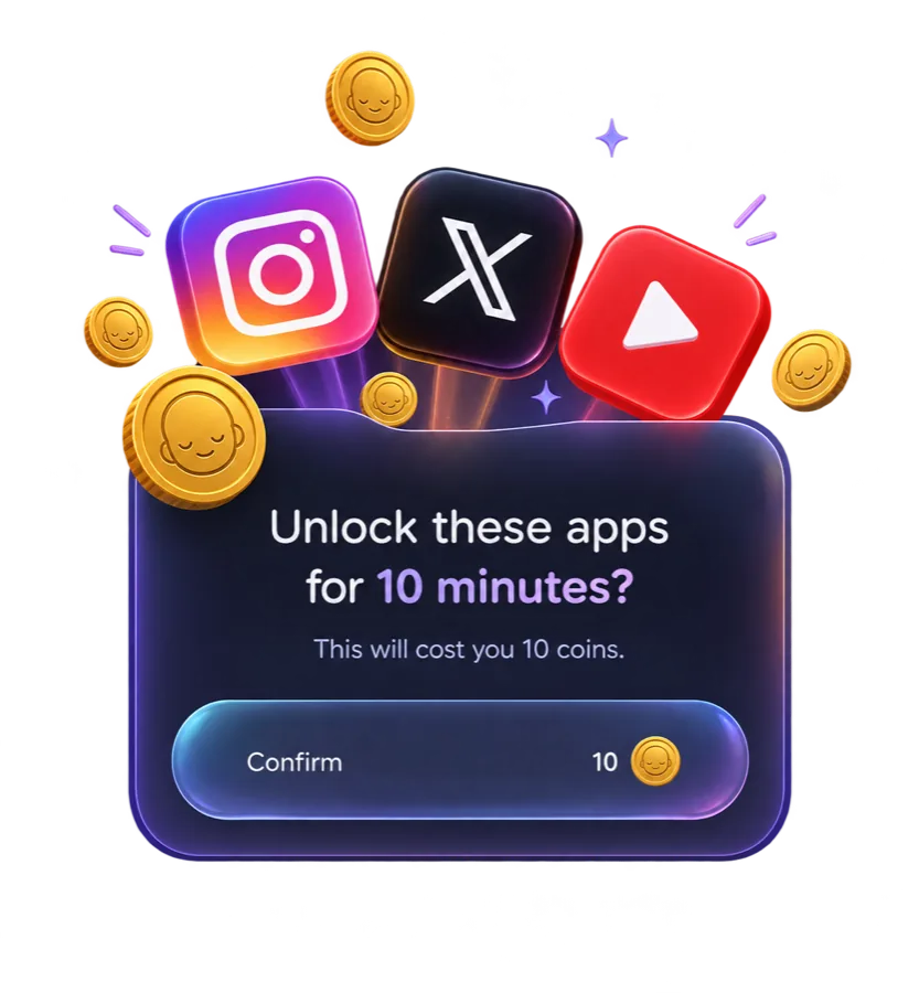 Unlocking apps by spending Monk Coins in Scroll