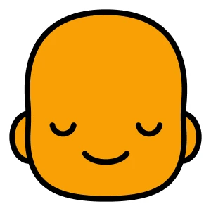Monk head sticker